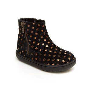 Stride Rite Toddlers SRT Zaria Suede Leather Boot Sz 11M Black